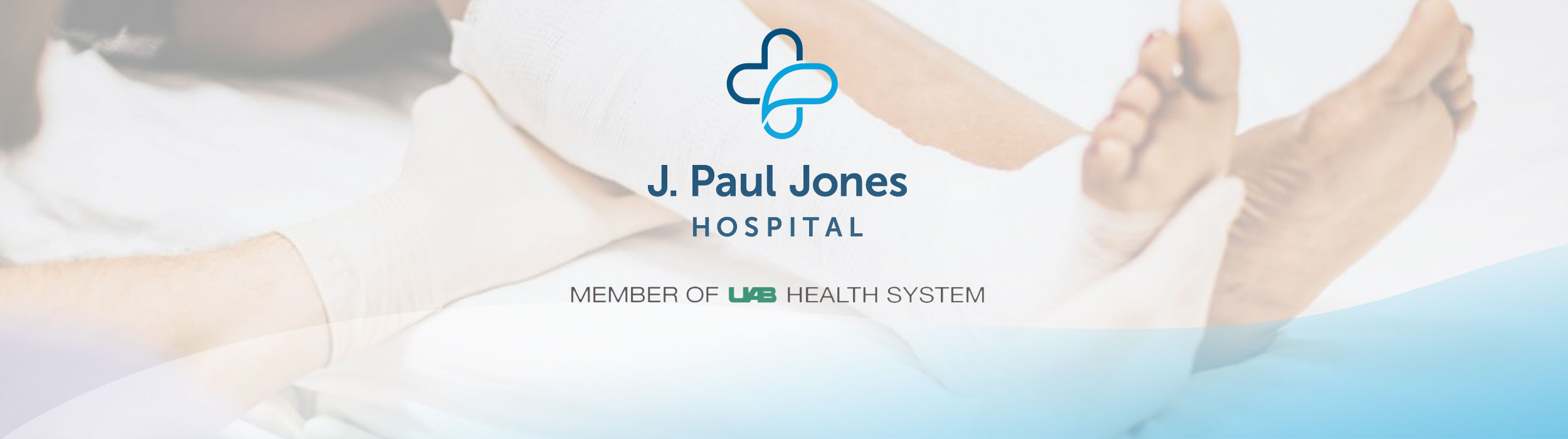 J. Paul Jones - Member of UAB Health System - Homepage Sliding Image of Patients Leg Being Treated